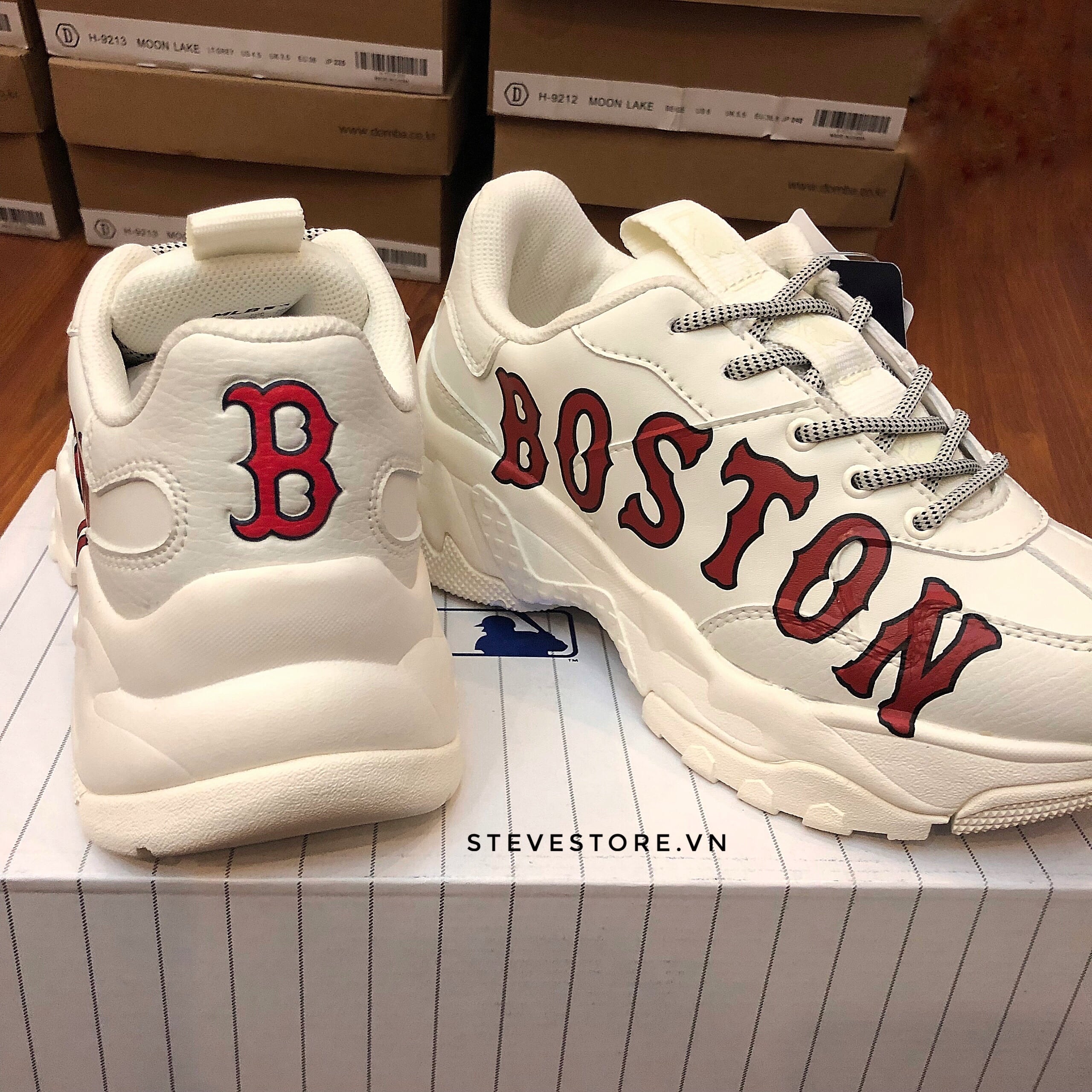 Giày trẻ em MLB Boston Red Sox Big Ball Chunky A màu trắng #47 Giày trẻ em MLB Boston Red Sox Big Ball Chunky A màu trắng
